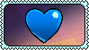 celeste rotating high resolution blue heart stamp