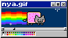 windows 98 paint themed nyan cat stamp