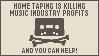 "home taping is killing music industry profits - and you can help" stamp