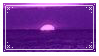 purple vaporwave sunset stamp